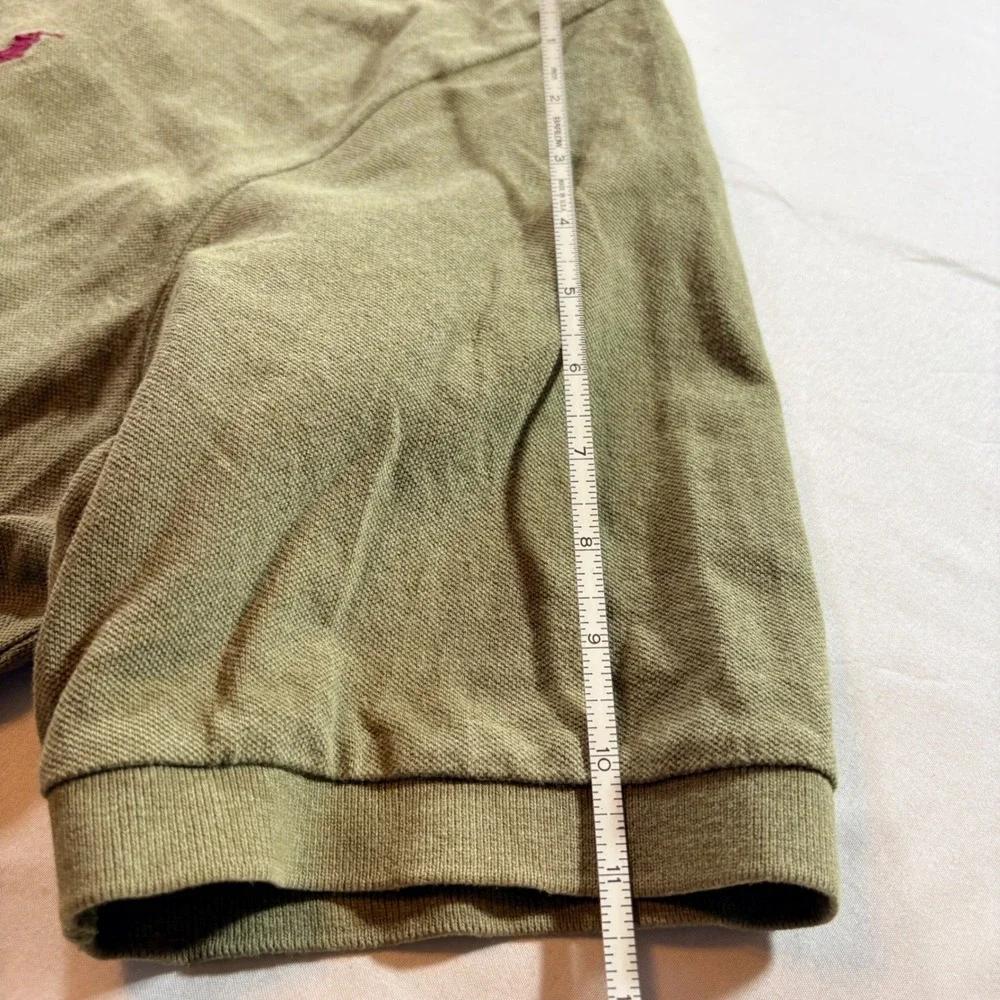 Polo Ralph Lauren Polo Shirt Men 2XLT Tall Olive Green Cotton Short Sleeve Pique